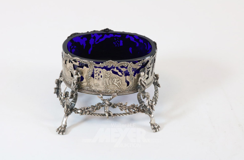 Zuckerschale mit Silbermontierung