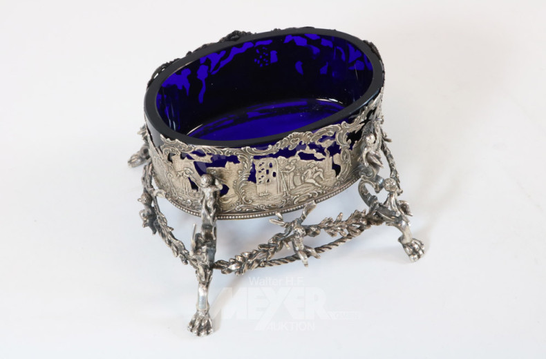 Zuckerschale mit Silbermontierung