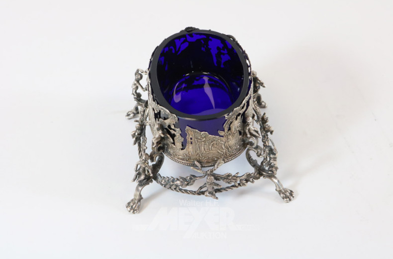 Zuckerschale mit Silbermontierung