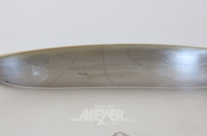 2 Taufschalen mit Standfuß, 830er Silber