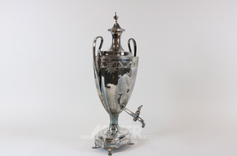 antike Dröppelminna, versilbert