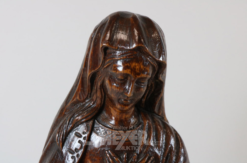 Holzschnitzfigur, ''Madonna'',