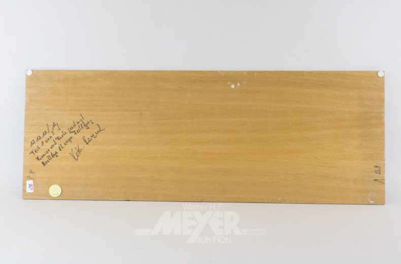 abstraktes Bild, ohne Titel, rot/schw.,