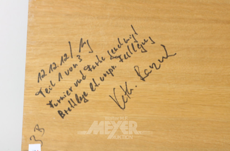 abstraktes Bild, ohne Titel, rot/schw.,