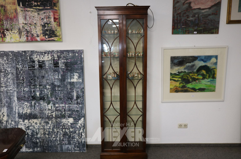 kl. Stil-Standvitrine, Mahagoni,