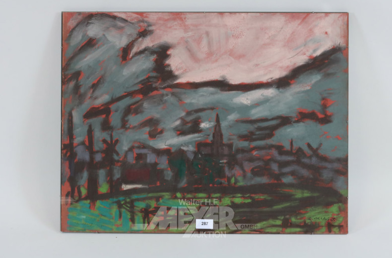 Mischtechnik ''Ansicht von Meldorf'',