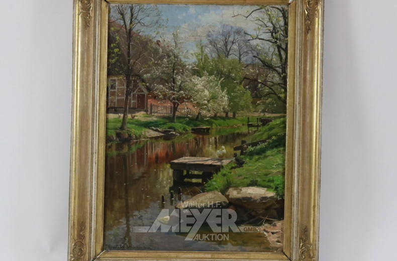 Gemälde ''Enten am Fluß mit