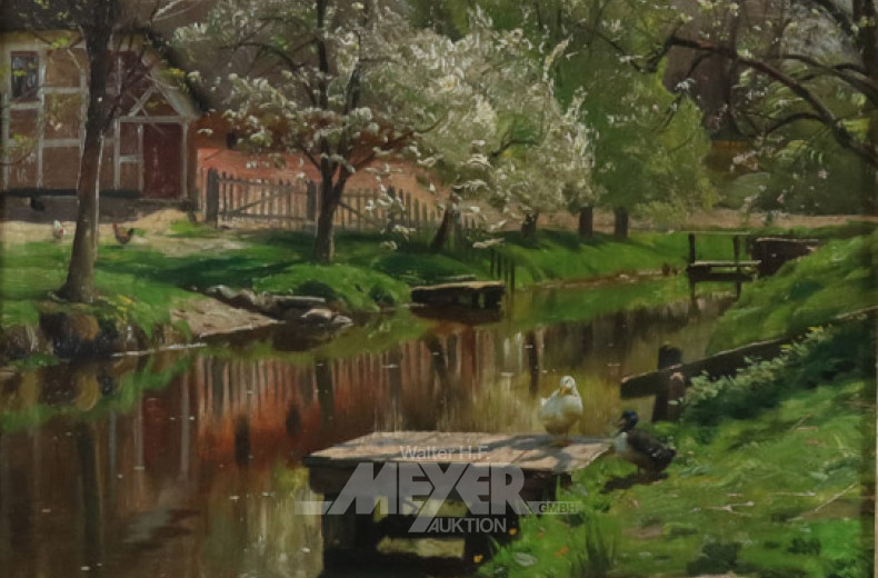 Gemälde ''Enten am Fluß mit