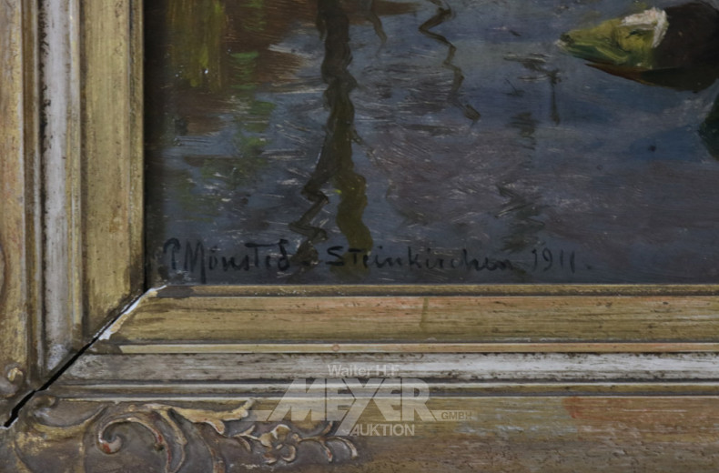 Gemälde ''Enten am Fluß mit