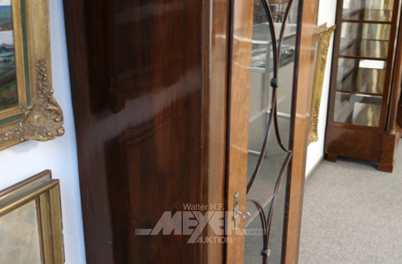 Biedermeier-Vitrine, Mahagoni,