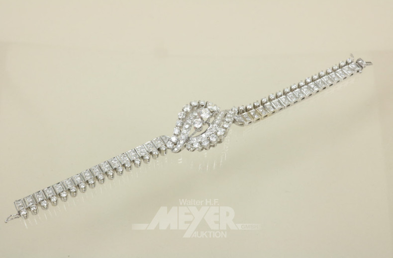 Armband, 750er WG, ausgefasst mit