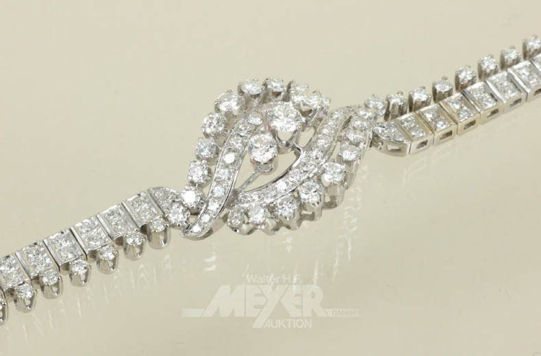 Armband, 750er WG, ausgefasst mit