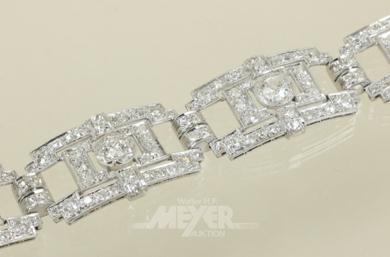 Armband, 585er WG, ausgefasst mit