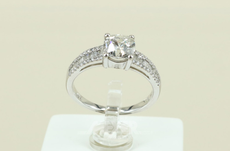 Damenring Weißgold 750 in schmaler