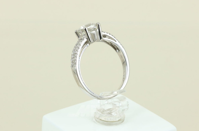 Damenring Weißgold 750 in schmaler