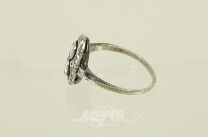 Damenring, Platin, besetzt mit