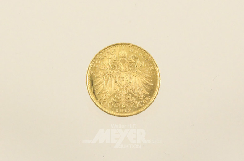 6 kl. Goldmünzen, 10 Kronen,