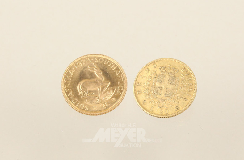 Goldmünze, 2 Rand, ¼ Unze,