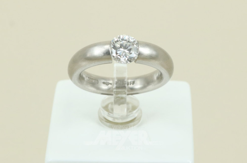 Damenring, 999er Platin, signiert und