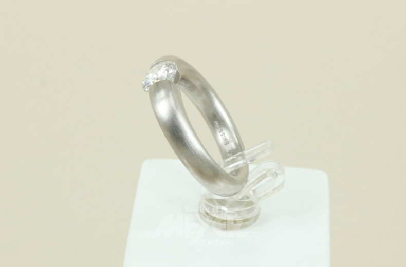 Damenring, 999er Platin, signiert und