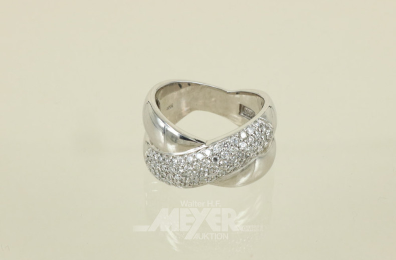 Damenring, 585er WG, signiert CHRIST,