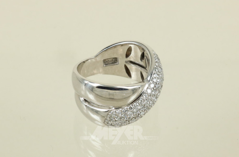 Damenring, 585er WG, signiert CHRIST,