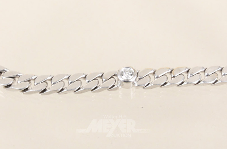 Flachpanzerarmband, 585er WG,