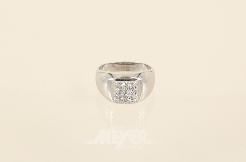 Ring, 750er WG, besetzt mit 16 kl.