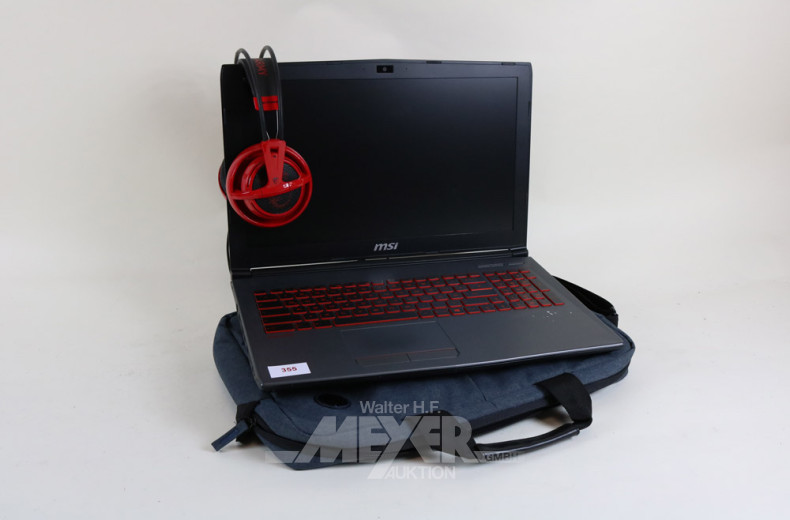 Gaming-Laptop MSI GL62 7RDX, grau
