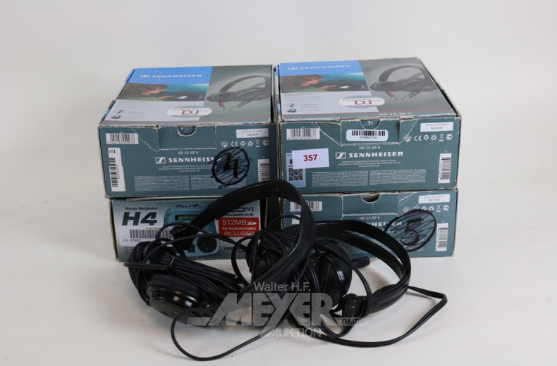 5 Kopfhörer SONY u. SENNHEISER,