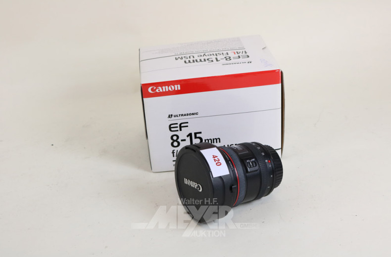 Kameraobjektiv CANON, Fisheye 8-15 mm