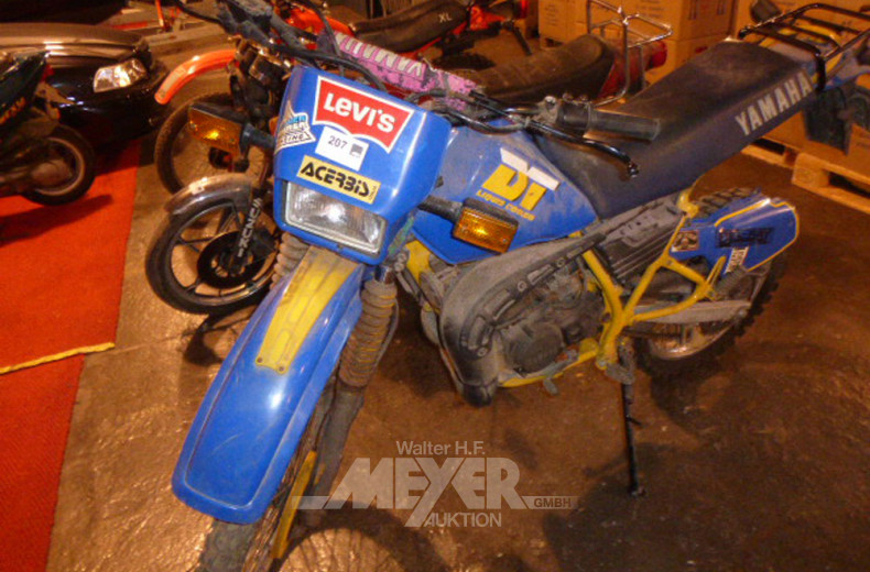 Motorrad ENDURO, blau-gelb
