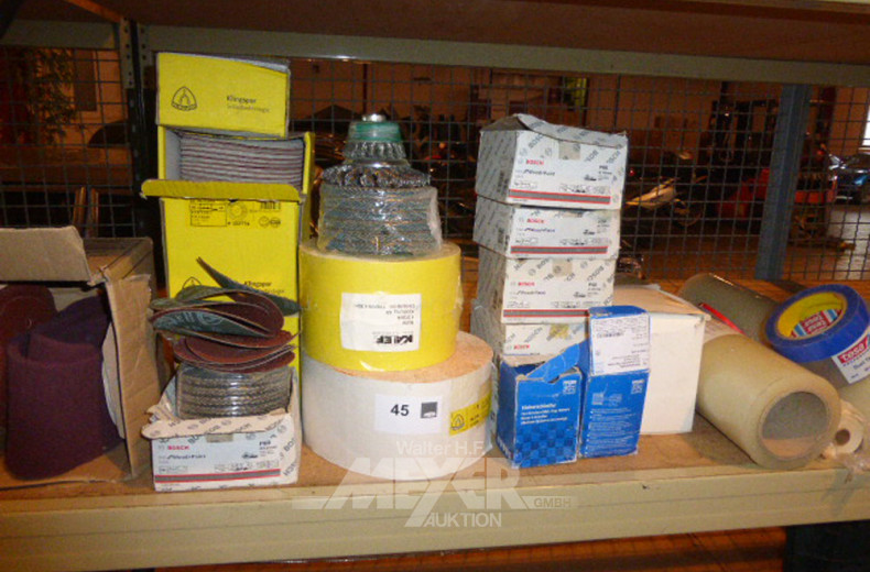 Posten Schleifzubehör und Klebematerial