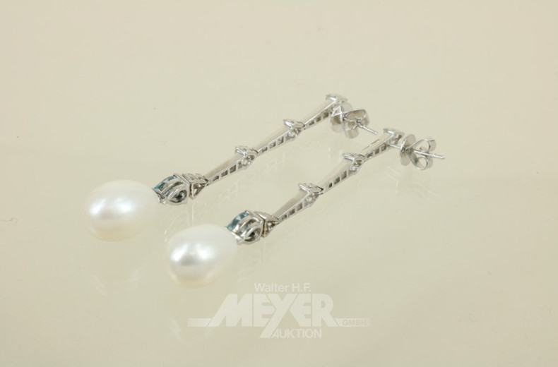 Paar Ohrgehänge, 750er WG, ausgefasst