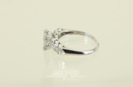 Damenring, Platin, besetzt mit 1 Brill.-