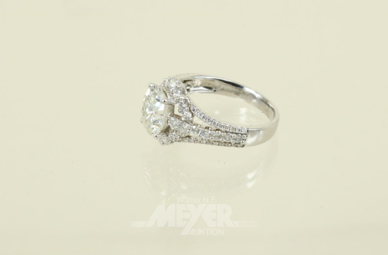 Damenring, 750er WG, besetzt mit