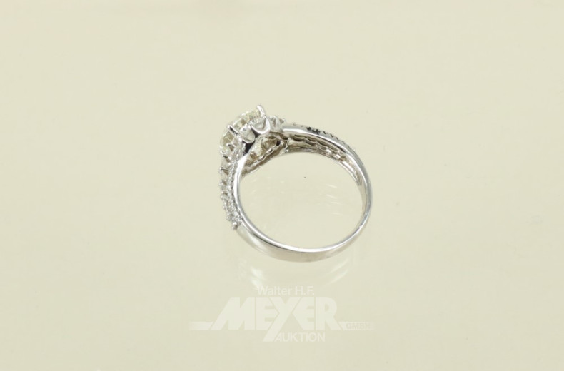 Damenring, 750er WG, besetzt mit