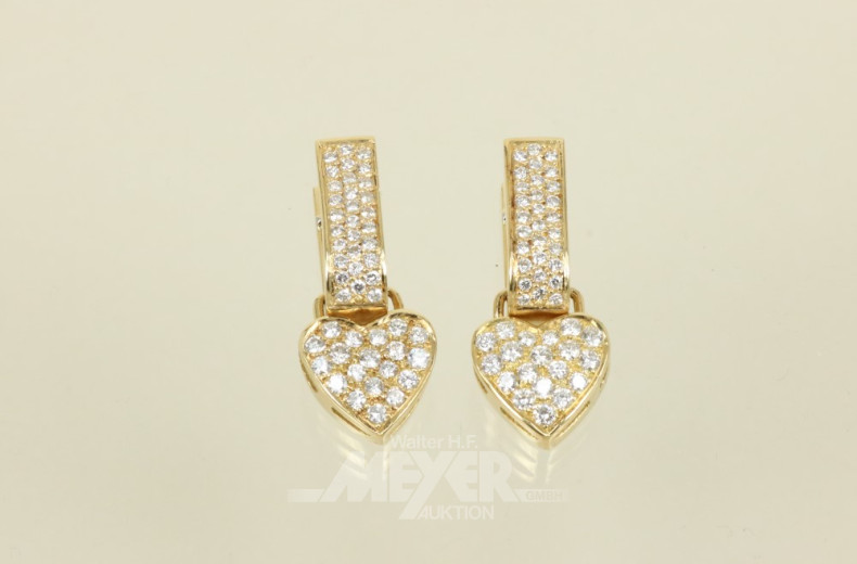 Paar Ohrgehänger/Stecker, 750er GG,