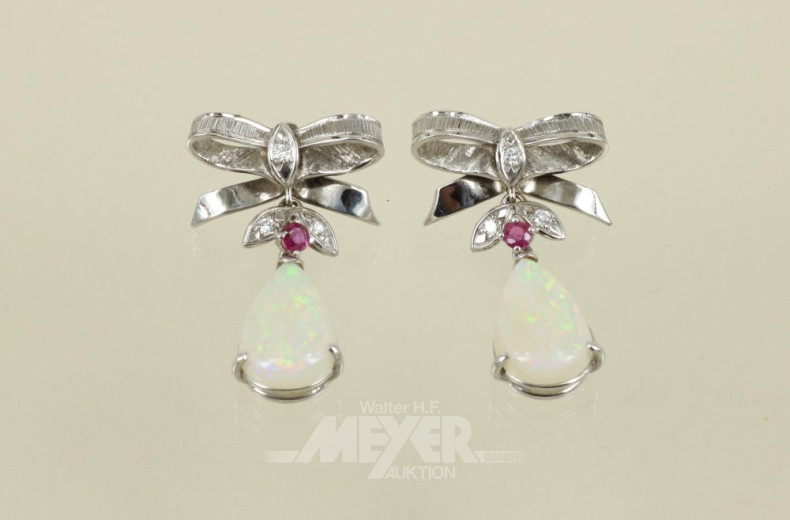 Paar Ohrgehänge, 750er WG ''Schleifen''