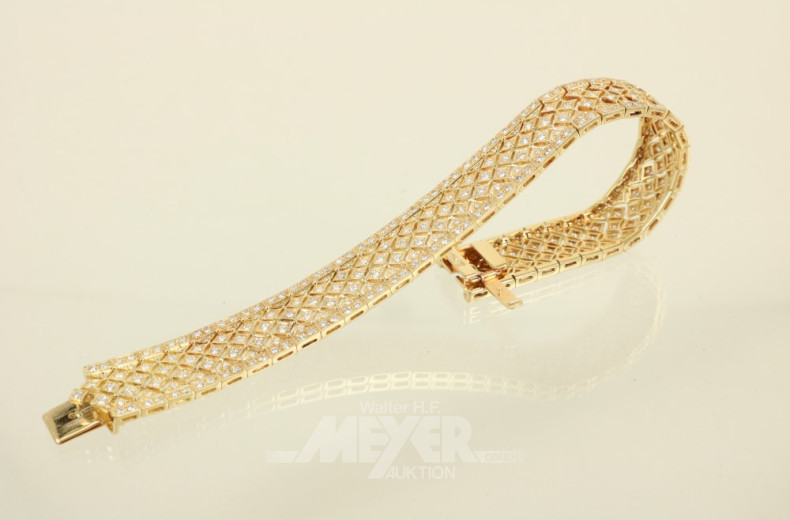 Armband, 750er GG, ca. 33 g.