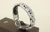 Platin-Armband, Art Deco, besetzt mit