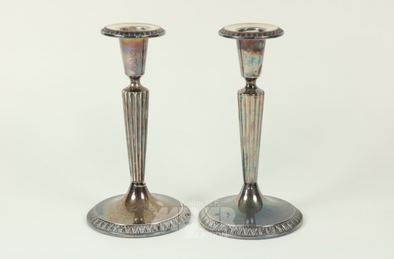 Paar Kerzenleuchter, 835er Silber