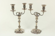 Paar Kerzenleuchter, 2-flammig,
