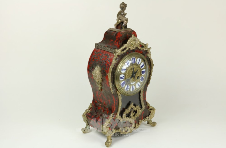 Kaminuhr im Boulle-Stil, mit Konsole,