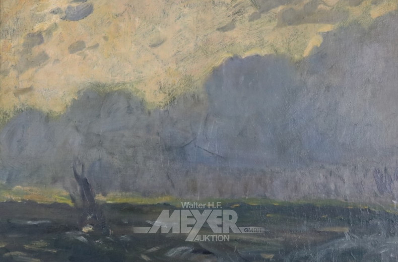 Gemälde, ''Segler in stürmischer See''