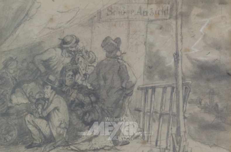 3 Zeichnungen ''Portraits und schöne