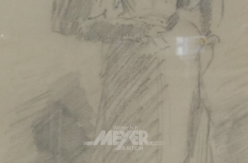 3 Zeichnungen ''Portraits und schöne