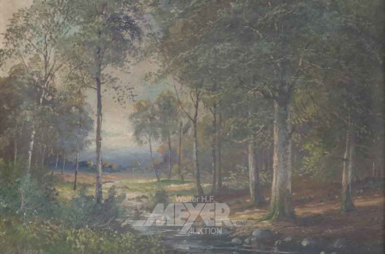 2 Gemälde ''Waldlandschaften'', Gegenstücke,