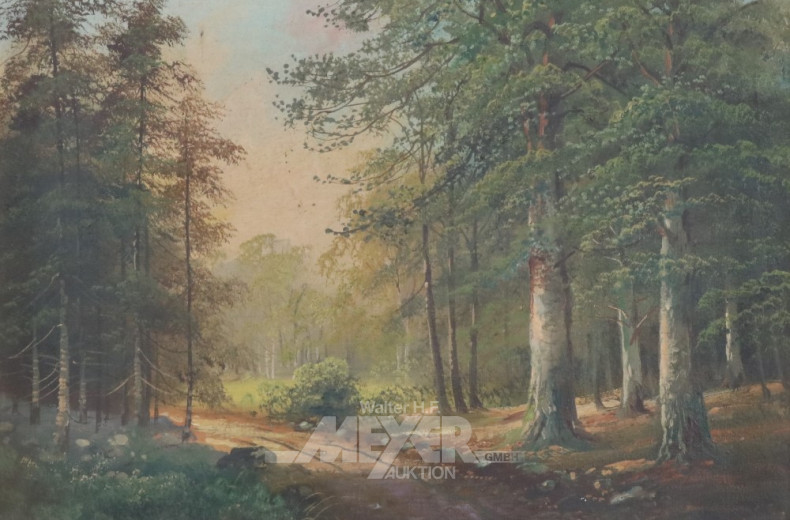 2 Gemälde ''Waldlandschaften'', Gegenstücke,