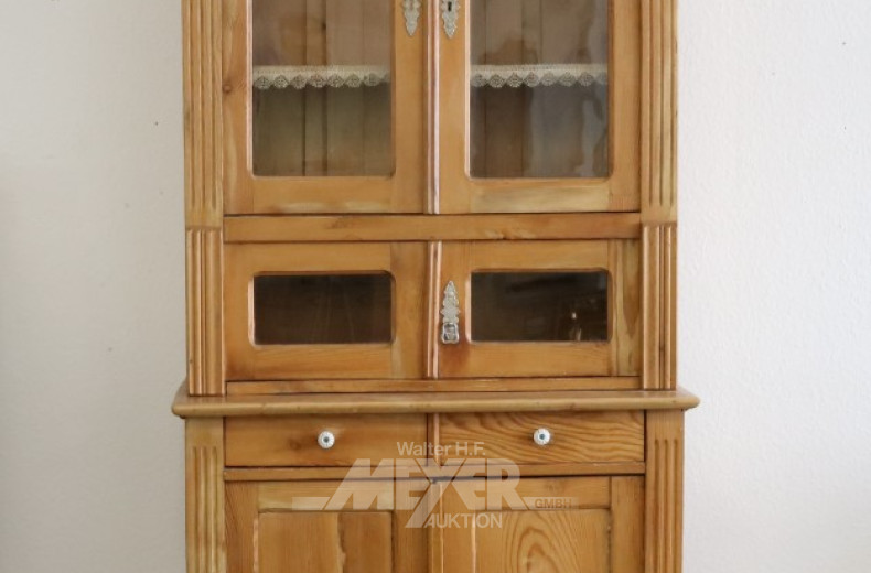 Vitrinen-Aufsatzschrank um 1870,
